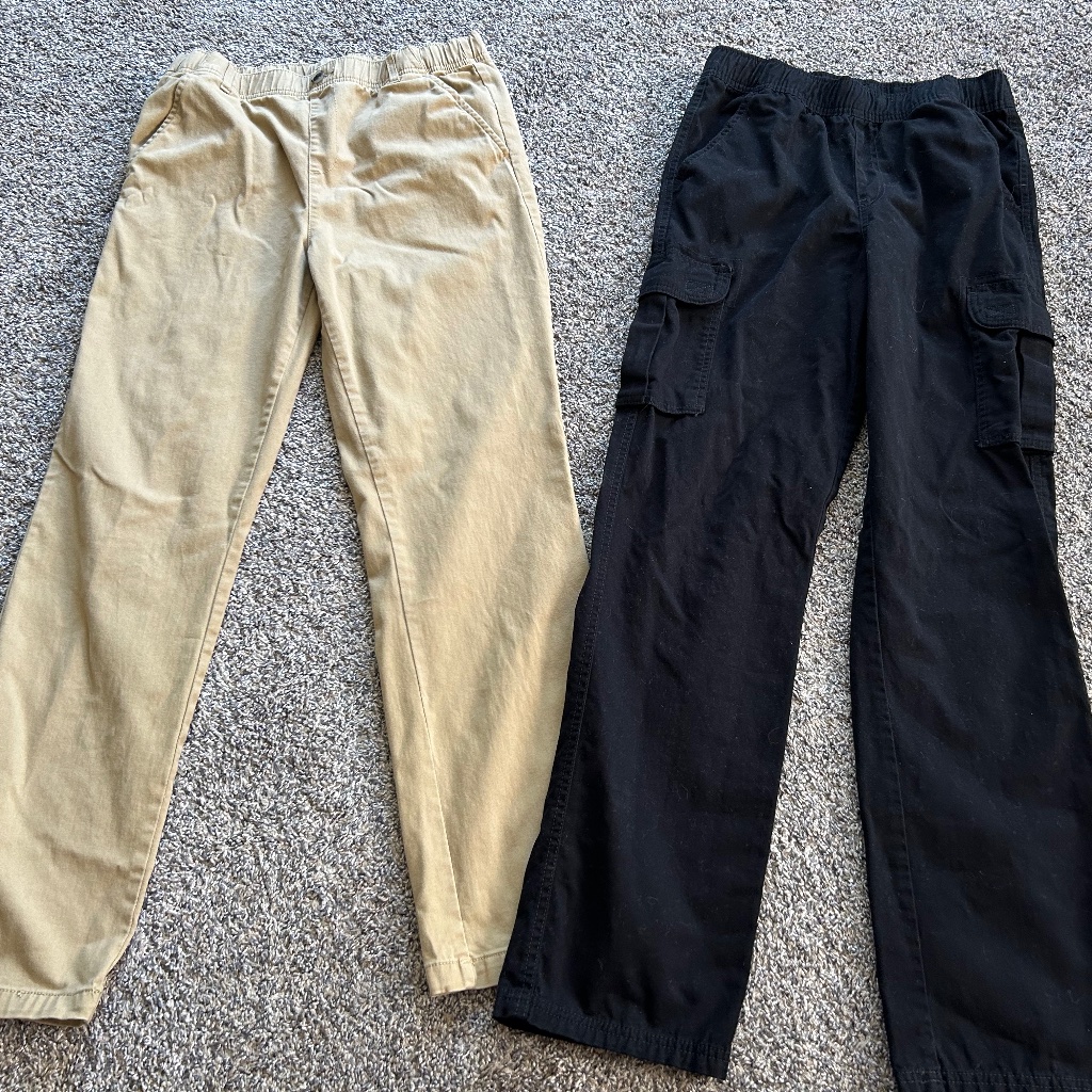 Childrens Place Tcp Black Tan Pull On Pants 16